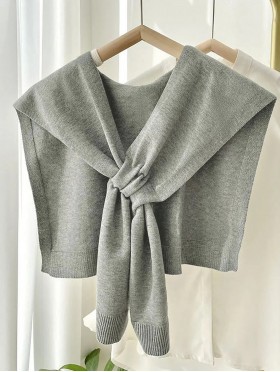Solid Color Shoulder Wrap Scarf/Cape